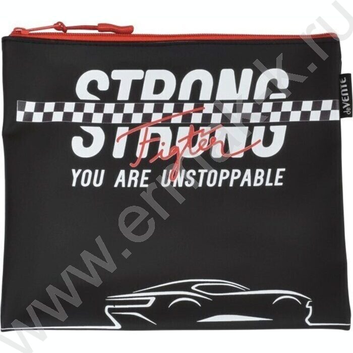 Папка д/тетрадей A5 24,5x20см "Strong" силикон, на молнии | Фото 1